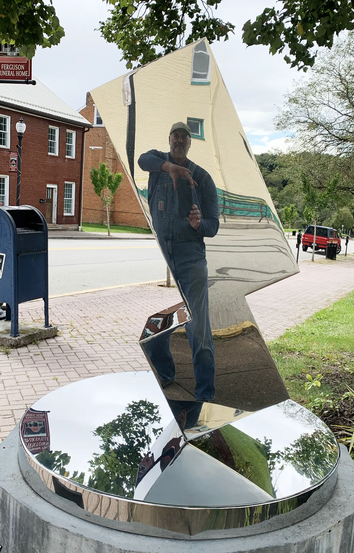 Tipping Point installed as part of Historic Blairsville, PA's Art Walk.