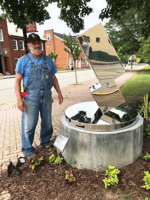 Howard standing next to Tipping Point in Blairsville, PA.