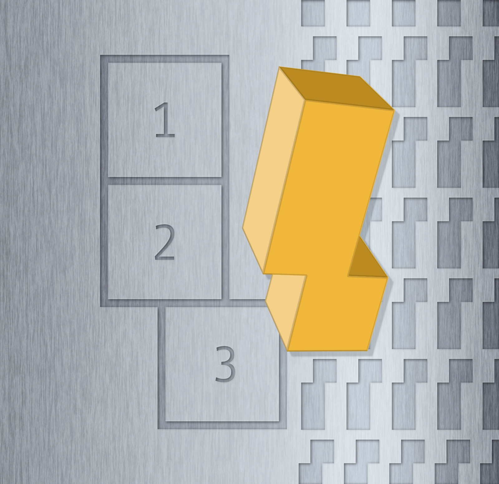 Offset cube creating a stair-like sculpture module